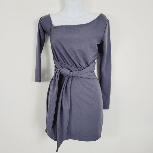 Privacy‎ Please Jacqie One Shoulder Gray Mni Dress - Picture 2 of 9